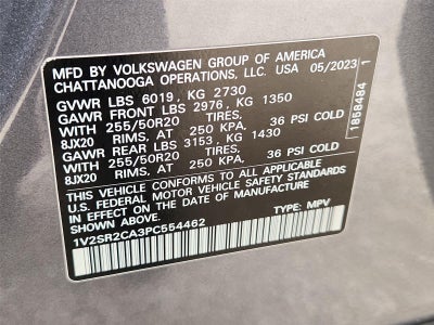 2023 Volkswagen Atlas 3.6L V6 SEL R-Line Black