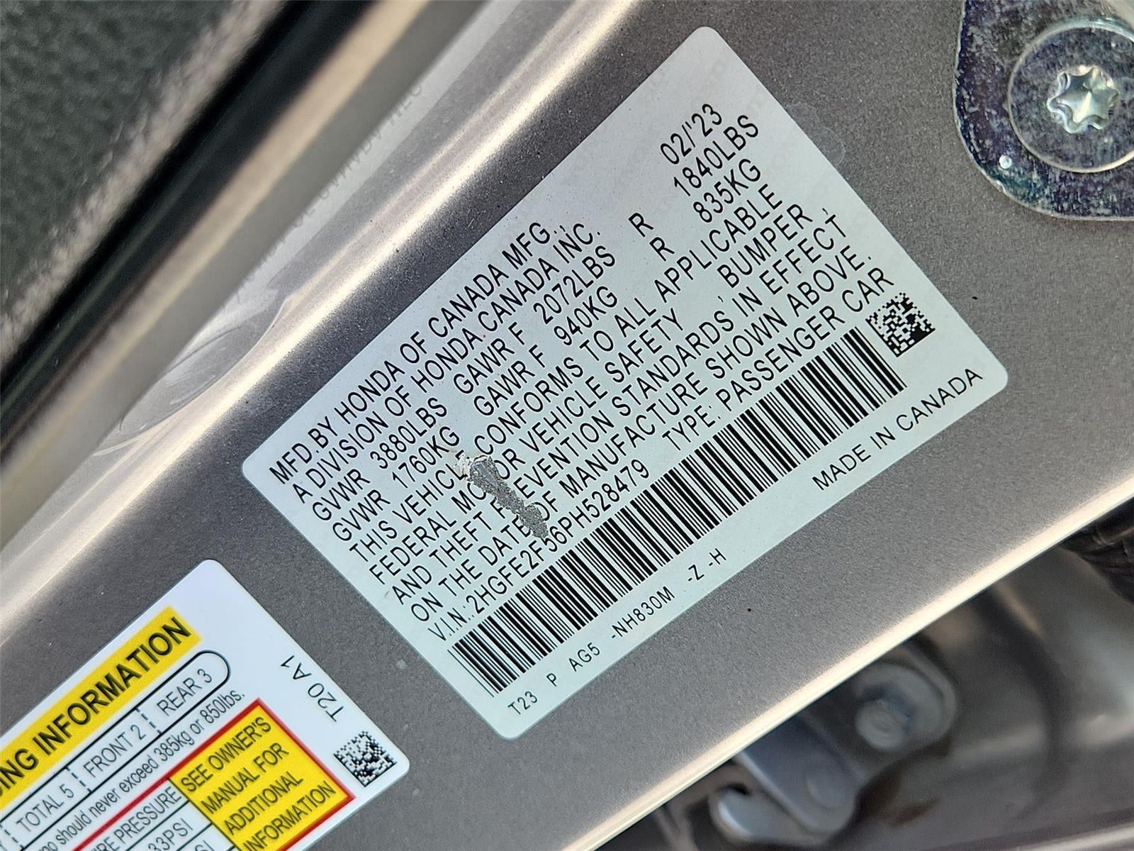 2023 Honda Civic Sedan Sport