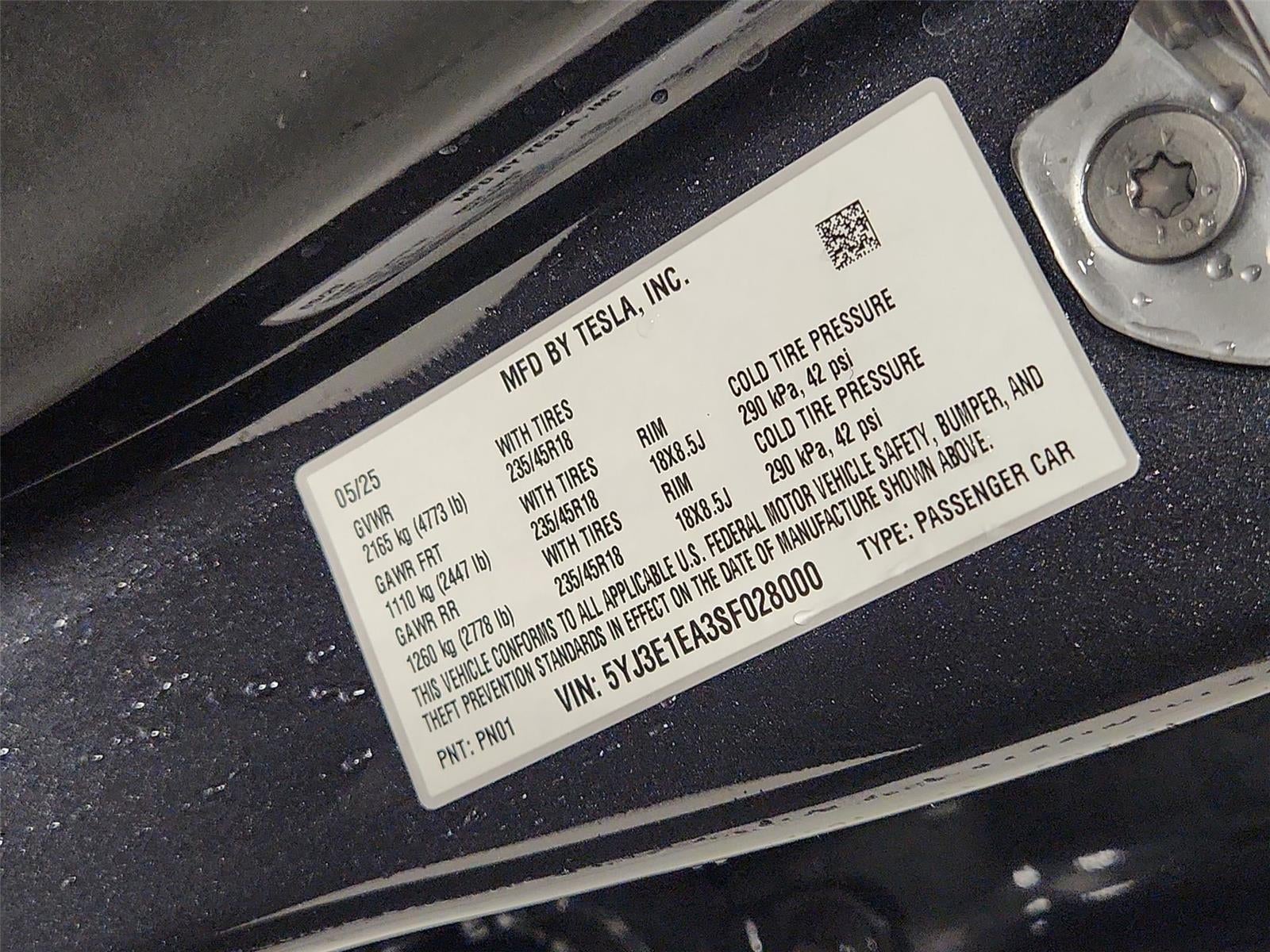 2025 Tesla Model 3 Long Range