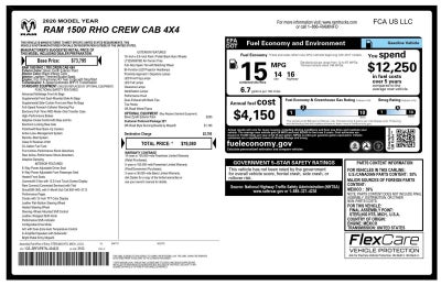 2026 RAM 1500 RHO