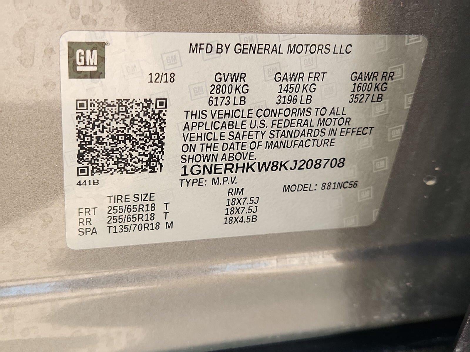 2019 Chevrolet Traverse LT Leather