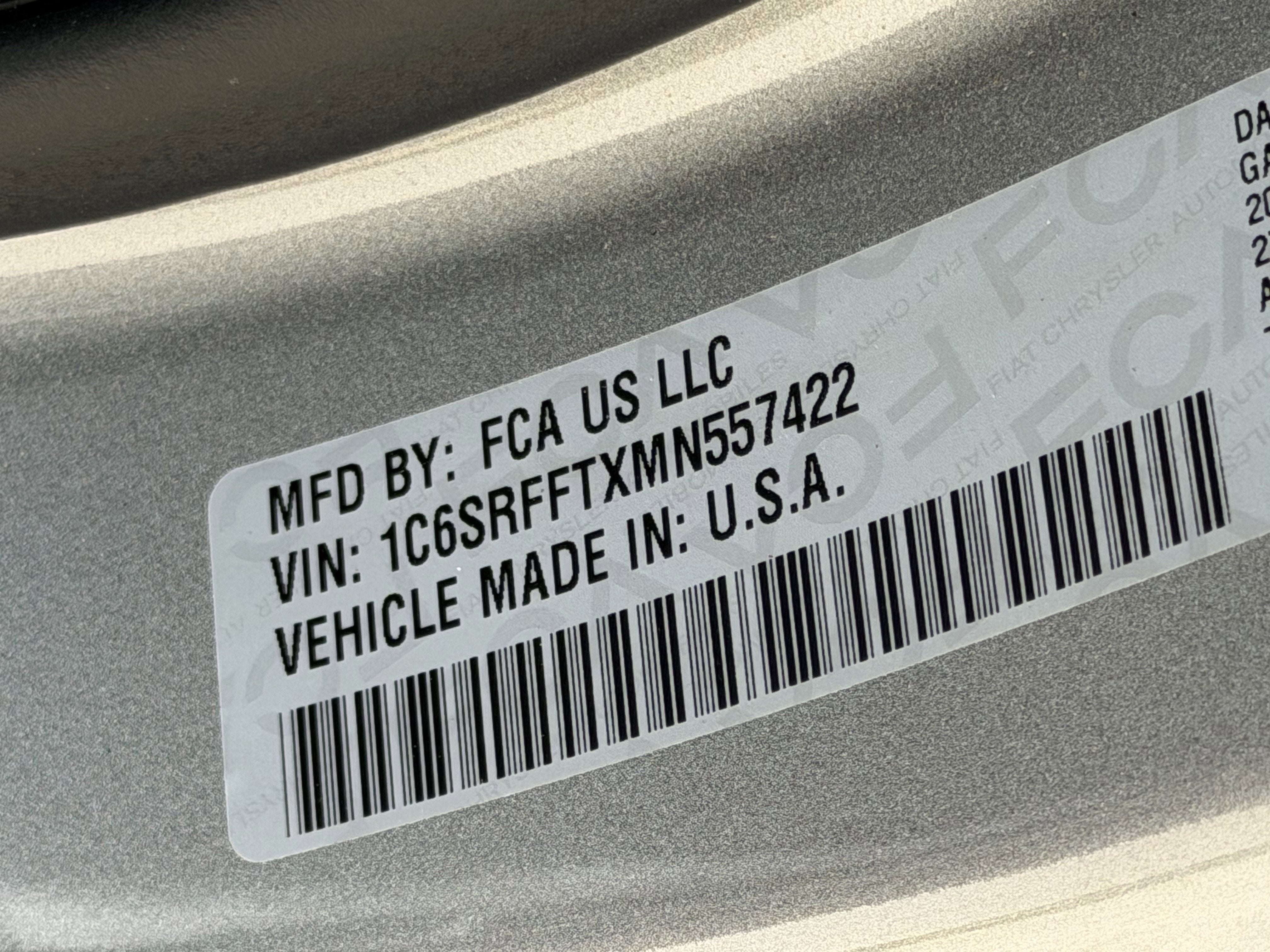 2021 RAM 1500 Big Horn Crew Cab 4x4 5'7' Box
