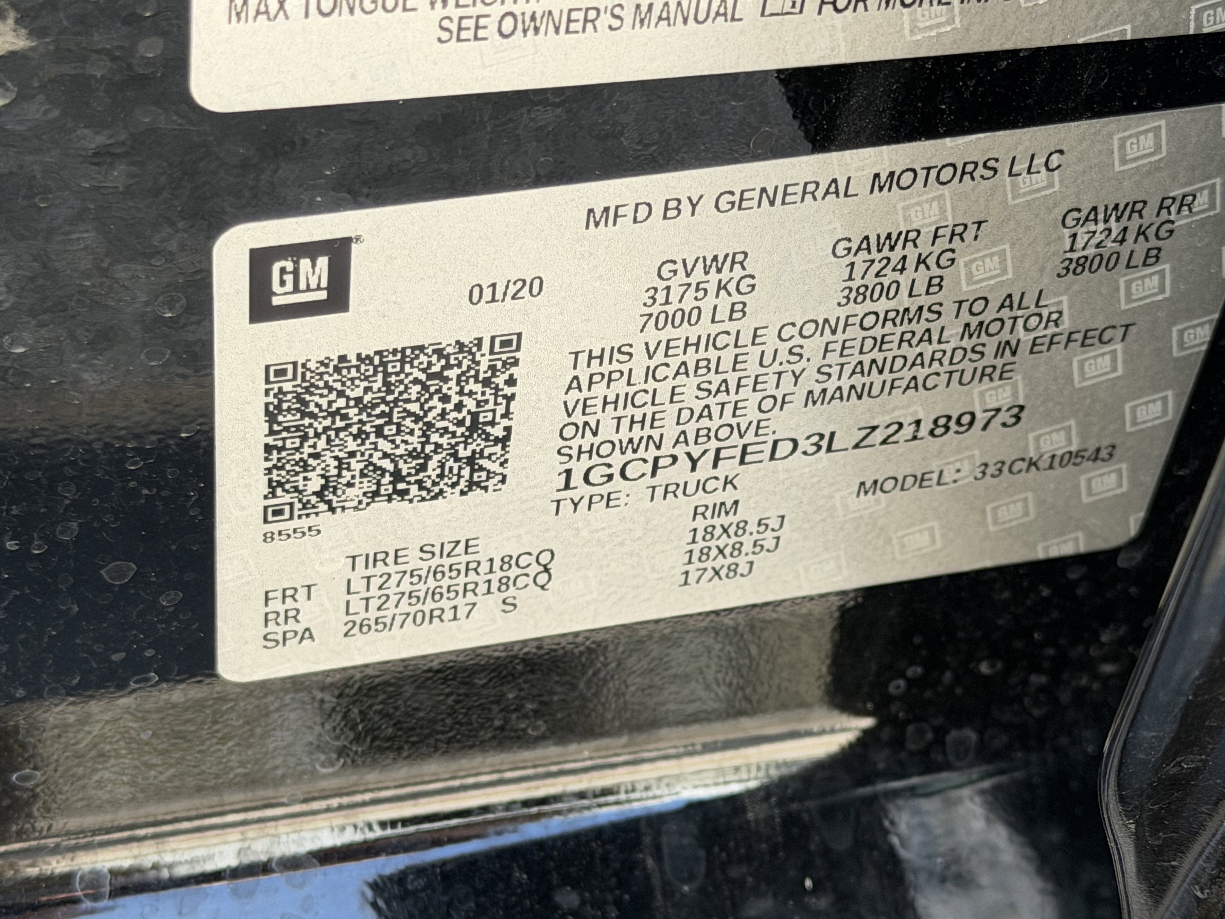 2020 Chevrolet Silverado 1500 4WD Crew Cab Short Bed LT Trail Boss