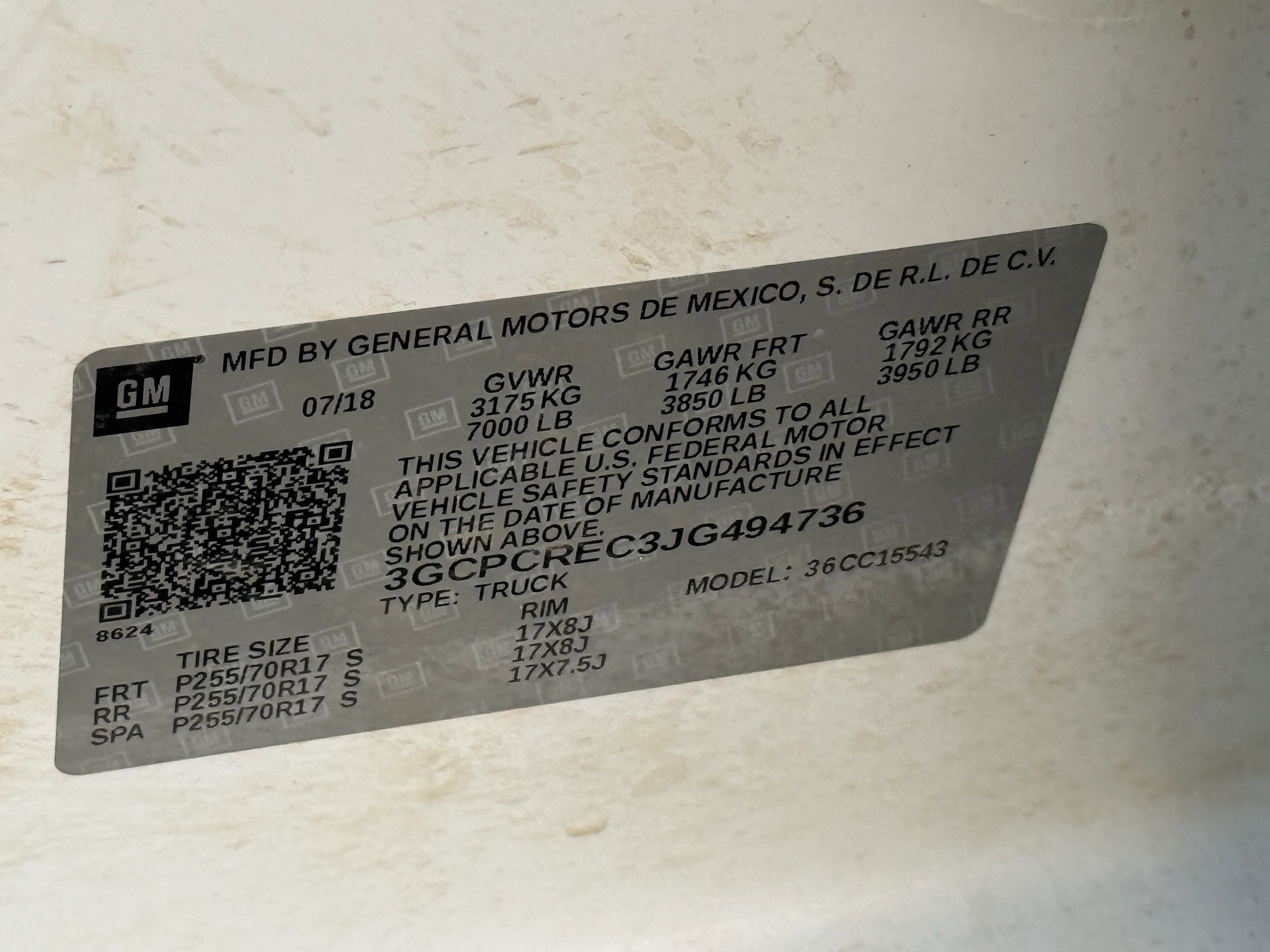 2018 Chevrolet Silverado 1500 1LT