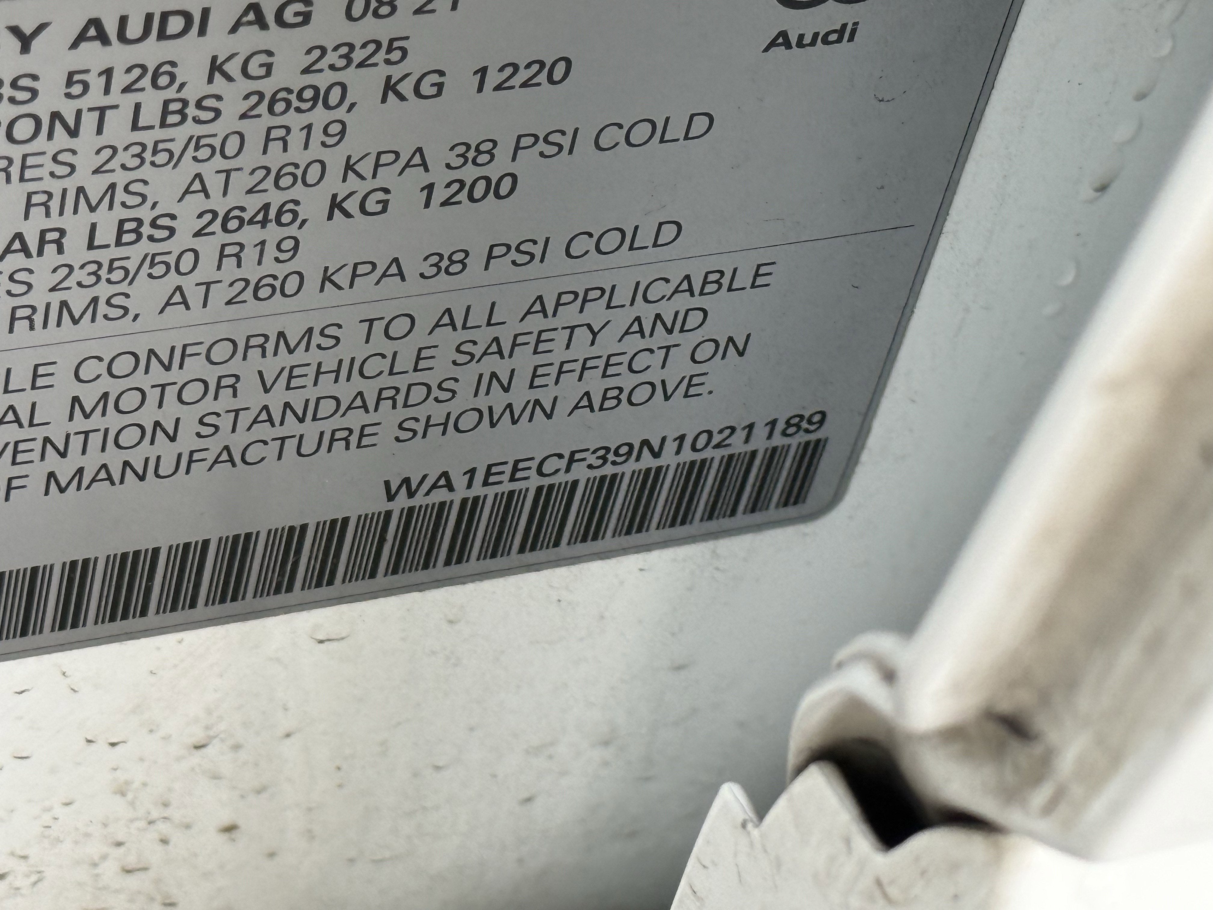 2022 Audi Q3 Premium Plus 45 TFSI S line quattro Tiptronic