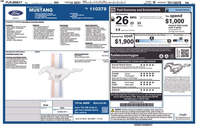 2026 Ford Mustang EcoBoost