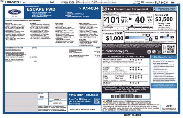 2026 Ford Escape Plug-In Hybrid Base