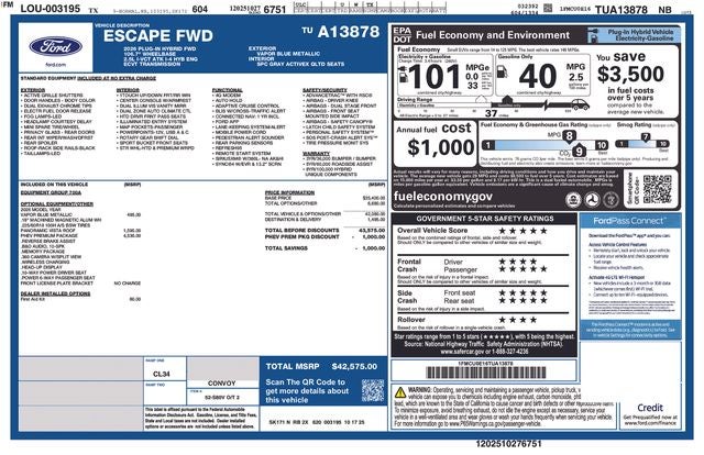 2026 Ford Escape Plug-In Hybrid Base