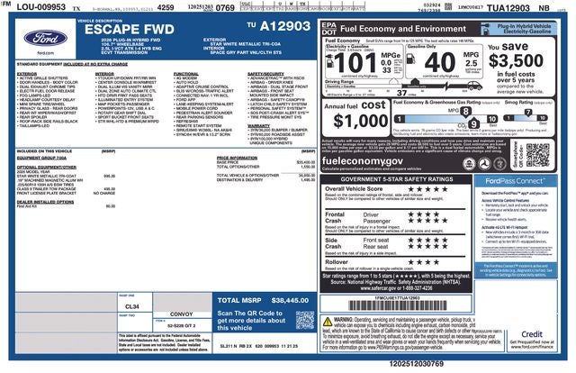 2026 Ford Escape Plug-In Hybrid Base