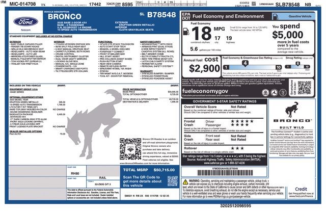 2025 Ford Bronco Base COURTESY VEHICLE