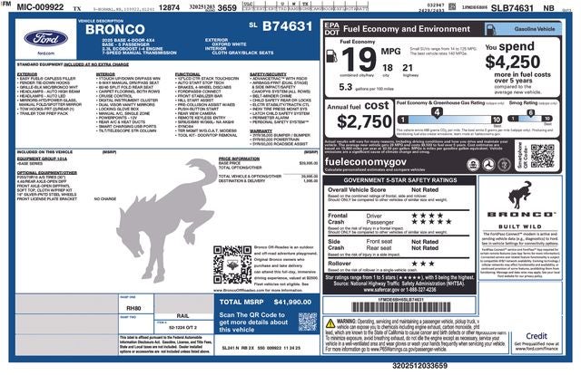 2025 Ford Bronco Base COURTESY VEHICLE