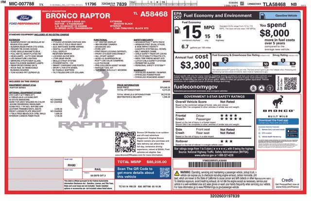 2026 Ford Bronco Raptor