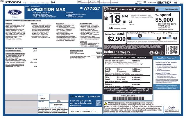2025 Ford Expedition Max Active IN-SERVICE FCTP