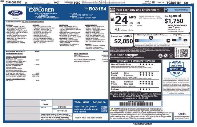 2026 Ford Explorer Active IN-SERVICE FCTP