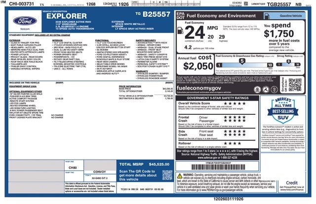 2026 Ford Explorer Active IN-SERVICE FCTP