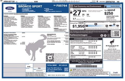 2025 Ford Bronco Sport Big Bend IN-SERVICE FCTP