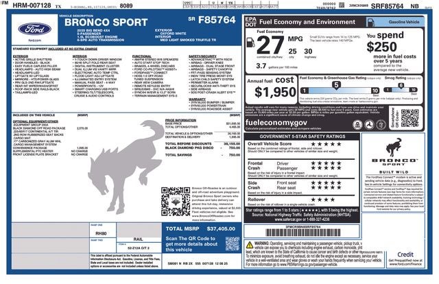 2025 Ford Bronco Sport Big Bend IN-SERVICE FCTP