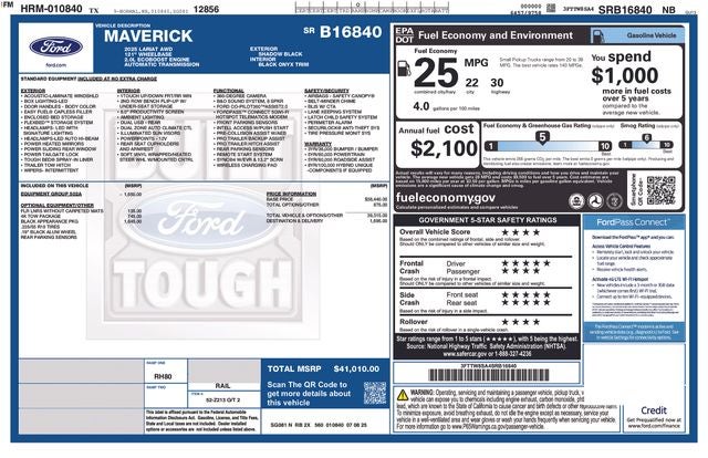 2025 Ford Maverick Lariat FCTP