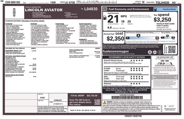 2026 Lincoln Aviator Premiere IN-SERVICE COURTESY VEHICLE