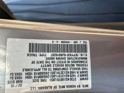 2018 Honda Ridgeline Sport