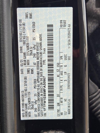 2021 Ford F-150 LARIAT