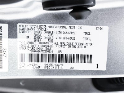 2026 Toyota Sequoia 1794 Edition