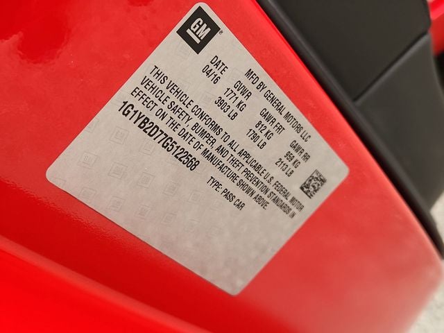 2016 Chevrolet Corvette Stingray 1LT