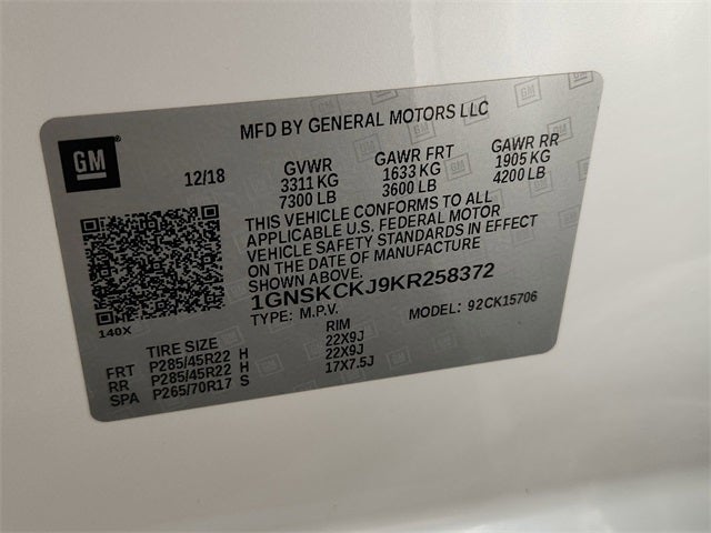 2019 Chevrolet Tahoe Premier