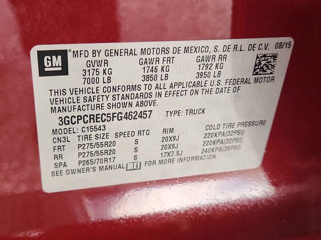 2015 Chevrolet Silverado 1500 LT LT1