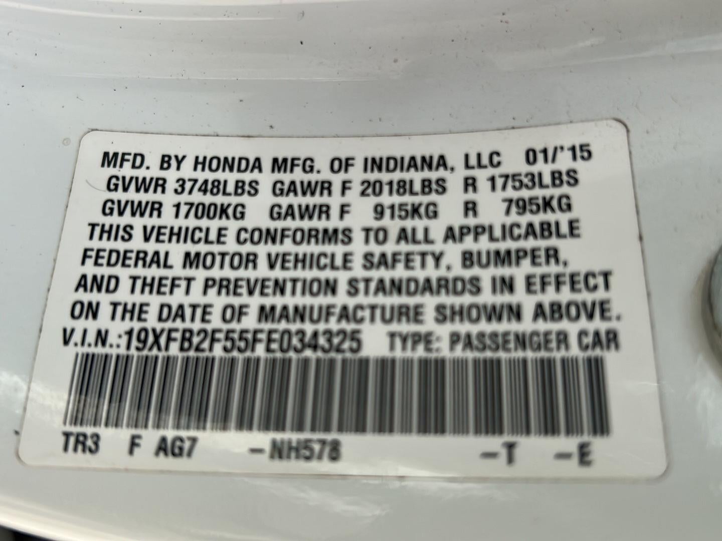 2015 Honda Civic Sedan LX