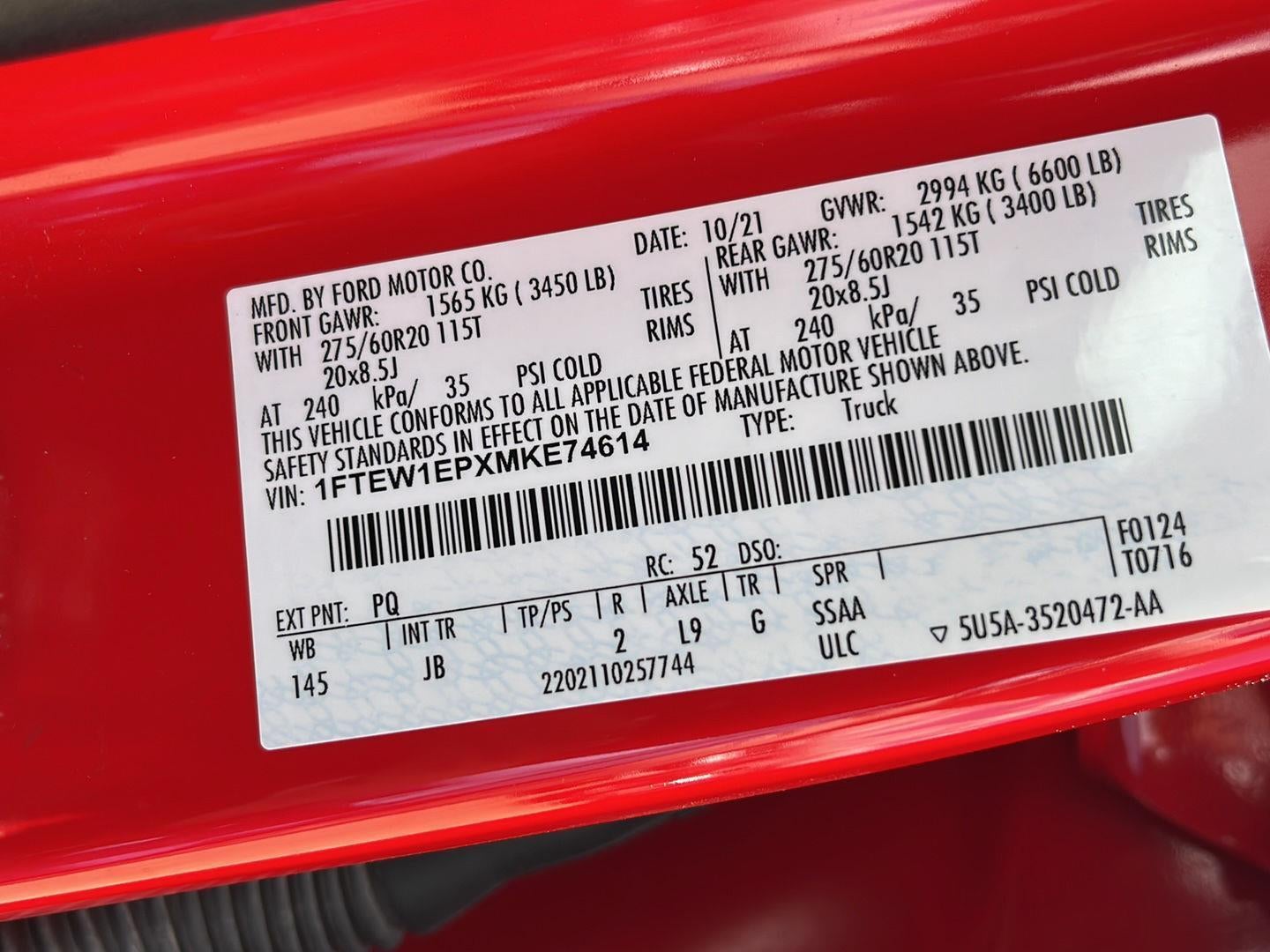 2021 Ford F-150 XL