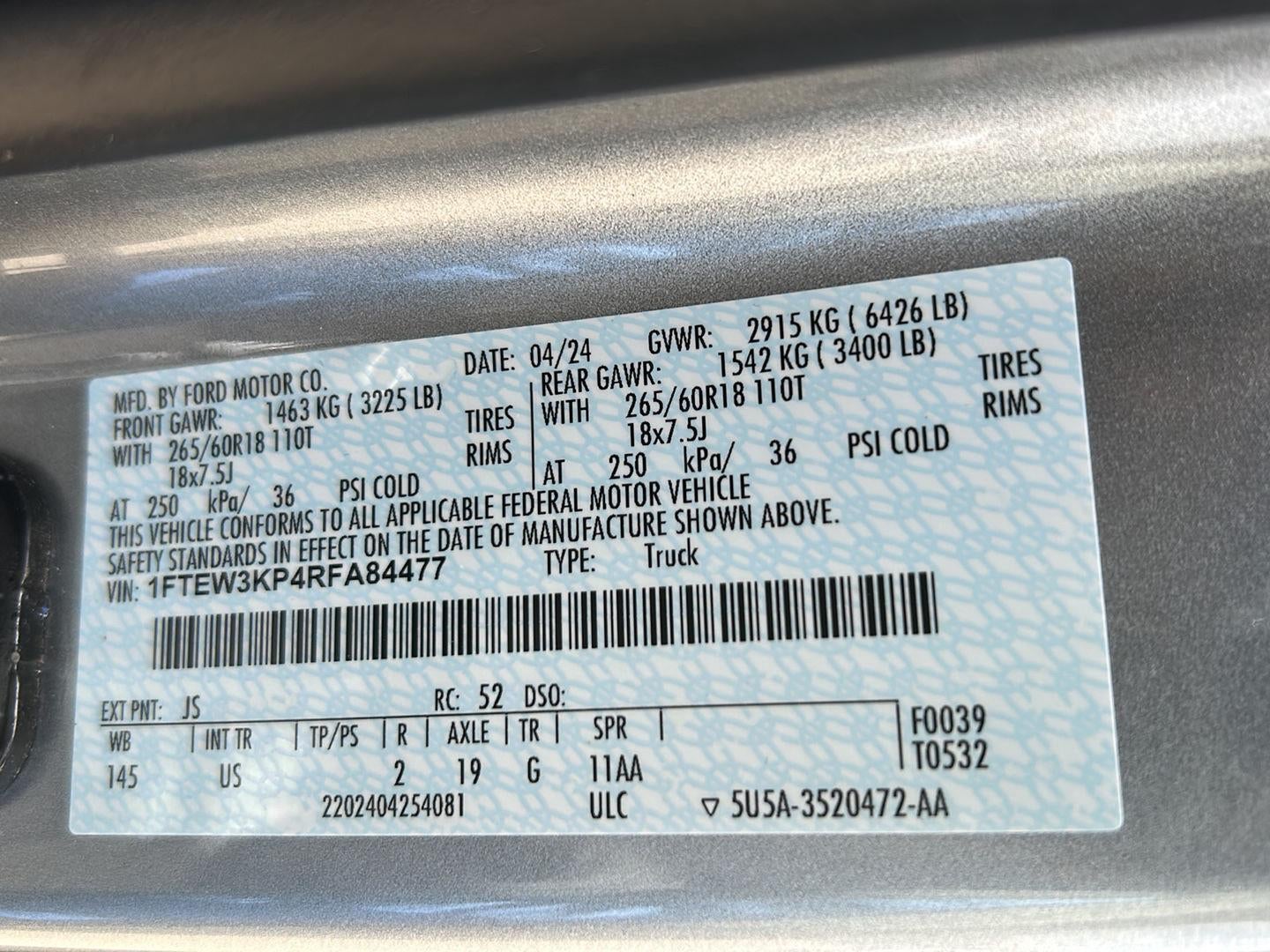 2024 Ford F150 PU XLT