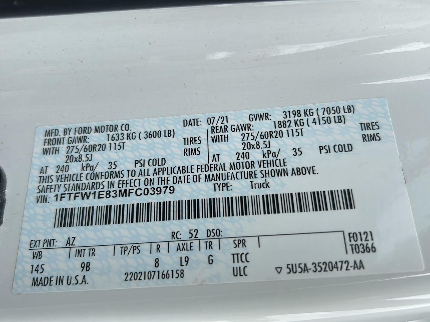 2021 Ford F-150 Platinum