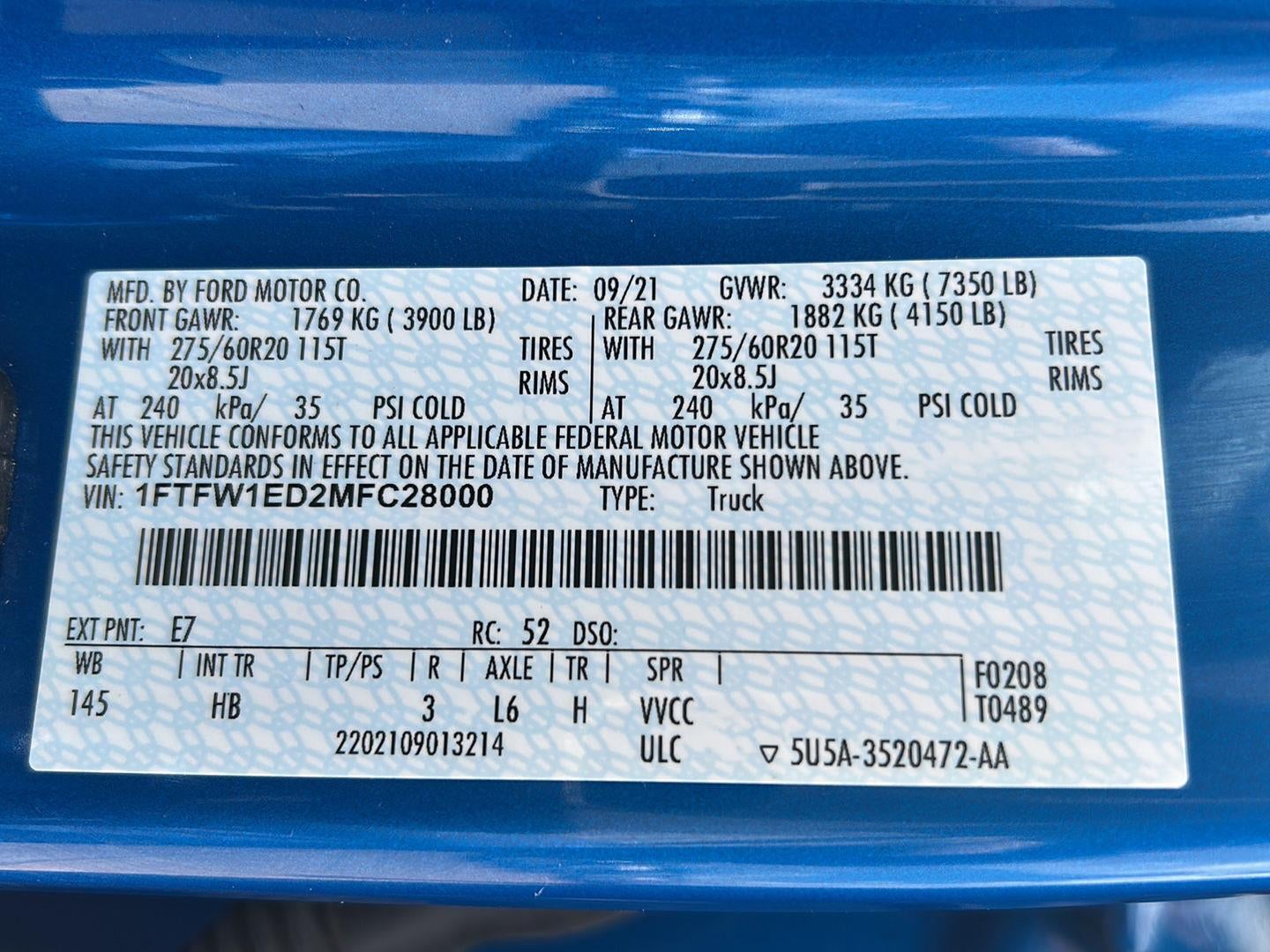 2021 Ford F-150 LARIAT