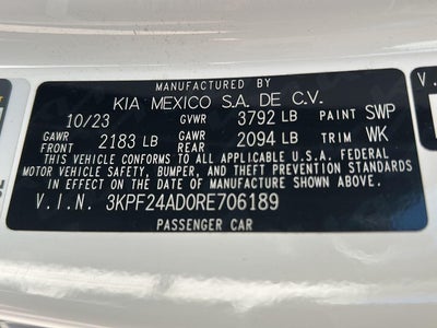 2024 Kia Forte LXS