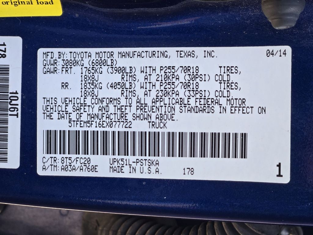 2014 Toyota Tundra SR5 4.6L V8