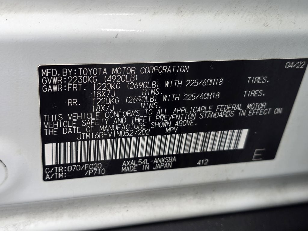2022 Toyota RAV4 Hybrid SE